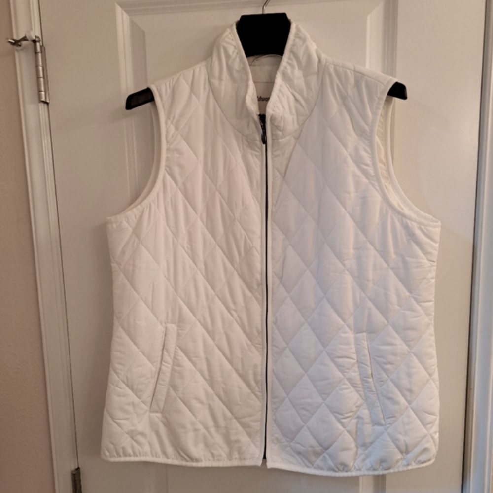 Coldwater Creek Quilted White Vest For All Seasons NWOT